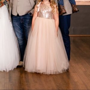Sequin Flower Girl Dress